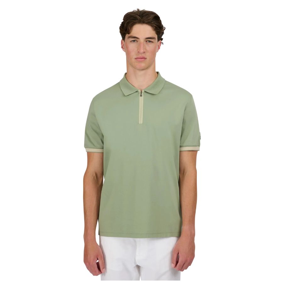 Silicone Zip Mens Polo Shirt MBP10