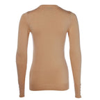 Buttoned Knit Crew Neck Womens Jumper