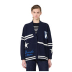 Belgio Jacquard Wool Womens Cardigan 2625346072600