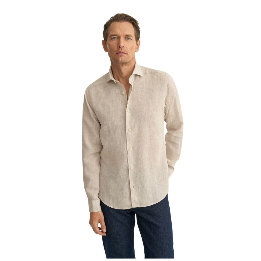 Solid Linen Shirt 100014797