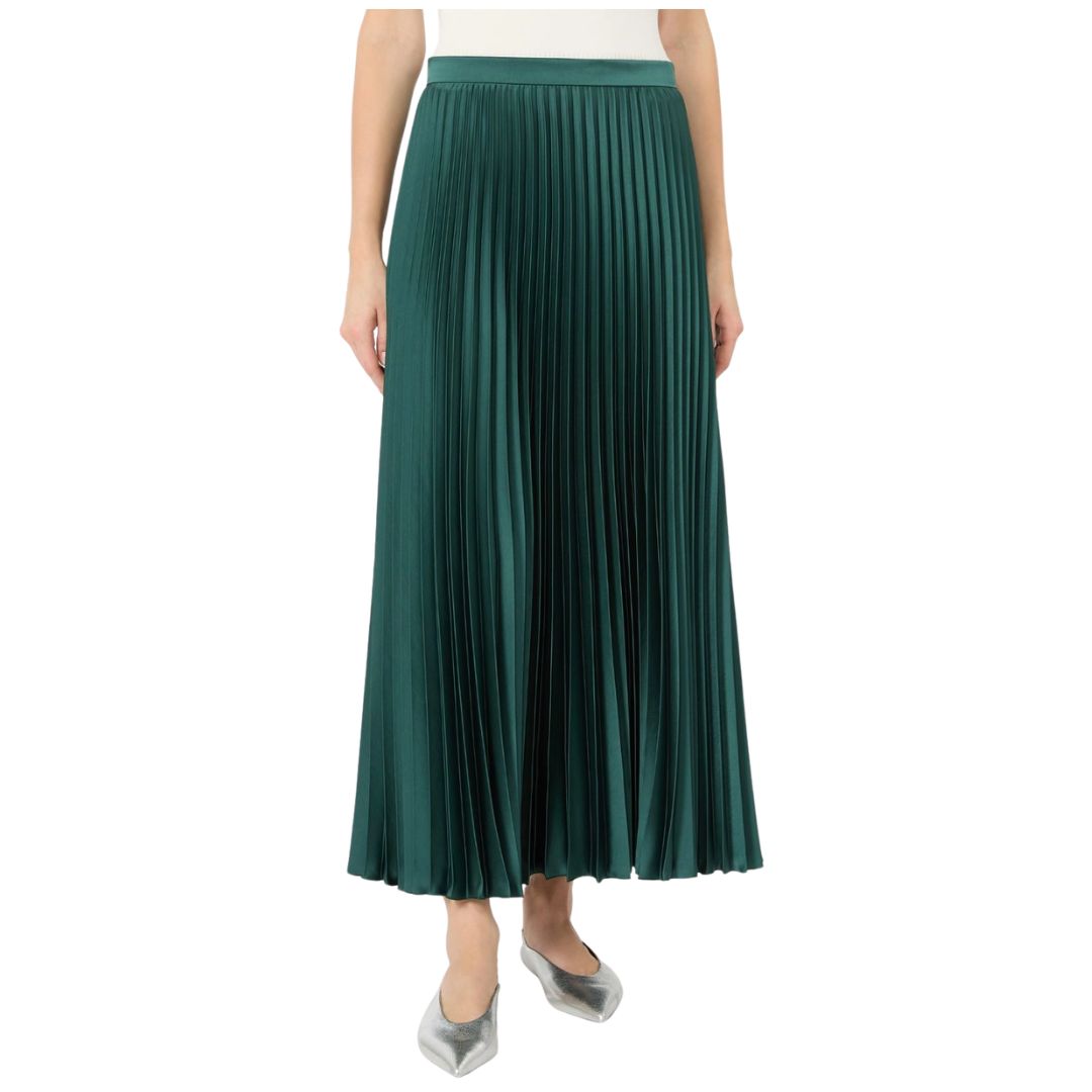 Nicchia Pleated Womens Satin Skirt 2625106031600