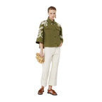 Como Embroided Cropped Womens Shirt Jacket 2615041012600