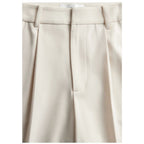 Pleated Womens Wide Leg Trouser