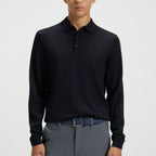 Lancione Long Sleeve Virgin Wool Polo Jumper 50476355