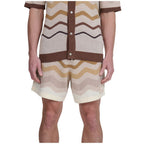 Gradiant Strip Knitted Mens Shorts KNT76