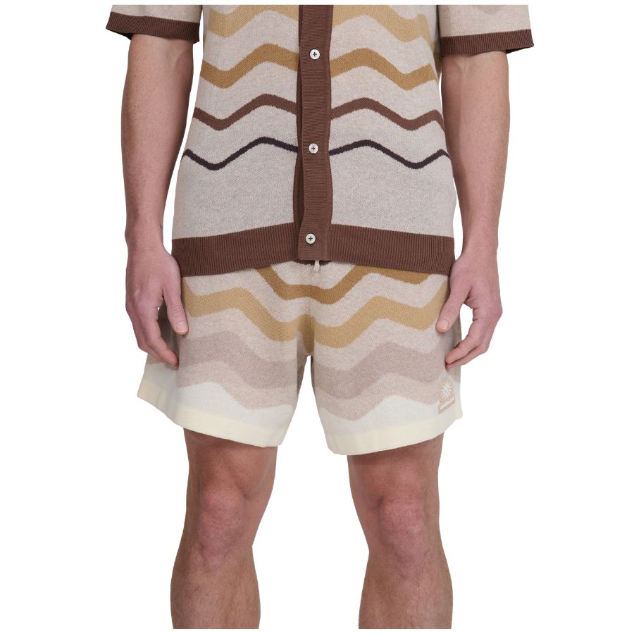 Gradiant Strip Knitted Mens Shorts KNT76