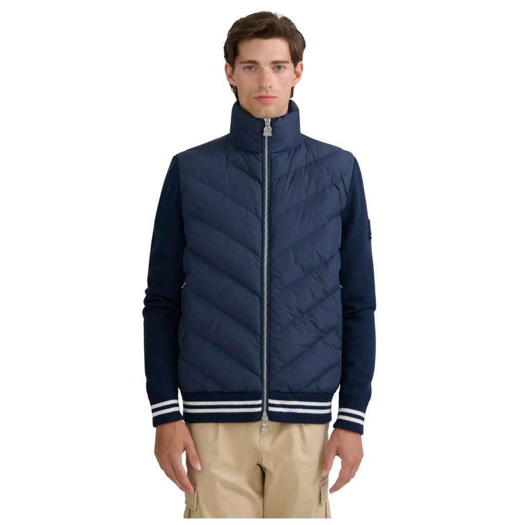 Hybrid Full Zip Mens Puffer Cardigan KNT51