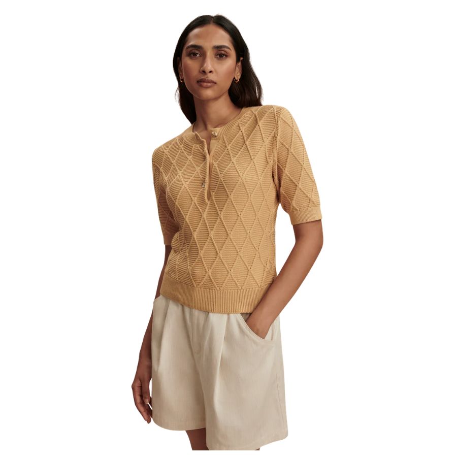 Merryn Diamond Knit Womens Top VAR03211