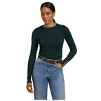 Buttoned Knit Crew Neck Womens Jumper
