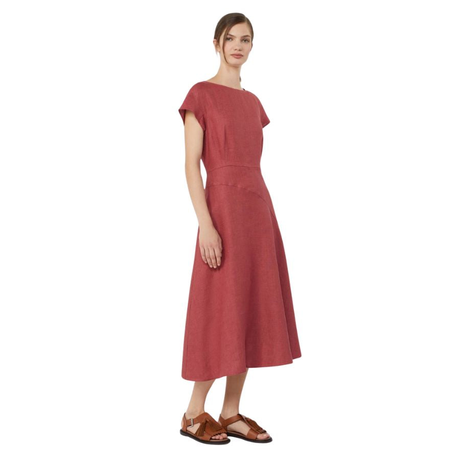 Esordio Linen Canvas Womens Midi Dress 2615221052600