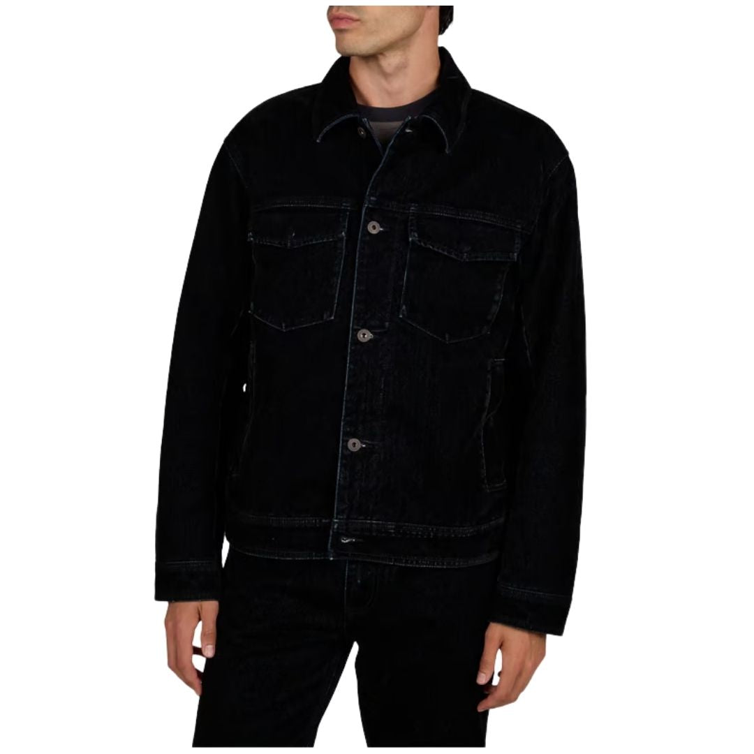 Signature Capsule Mens Flocked Denim Jacket EM001175 AF27564