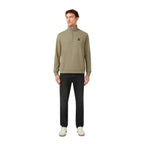 Mens Quarter Zip Cotton Fleece Sweatshirt 103001