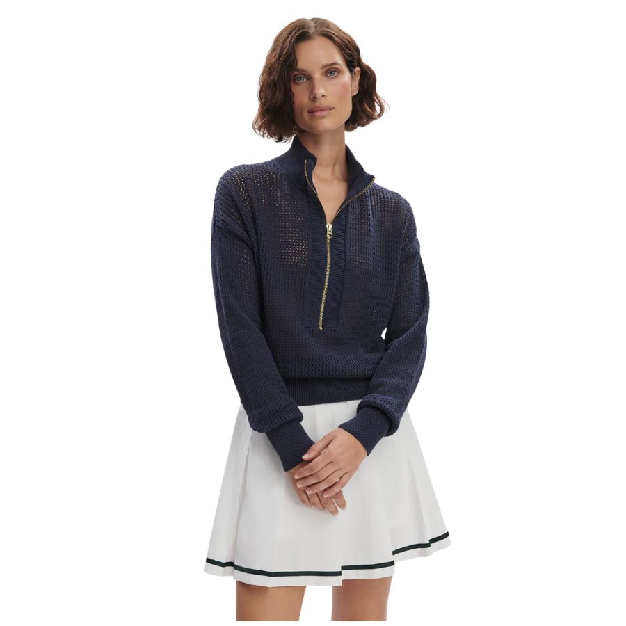 Aurora Half Zip Knit Womens Top VAR01813