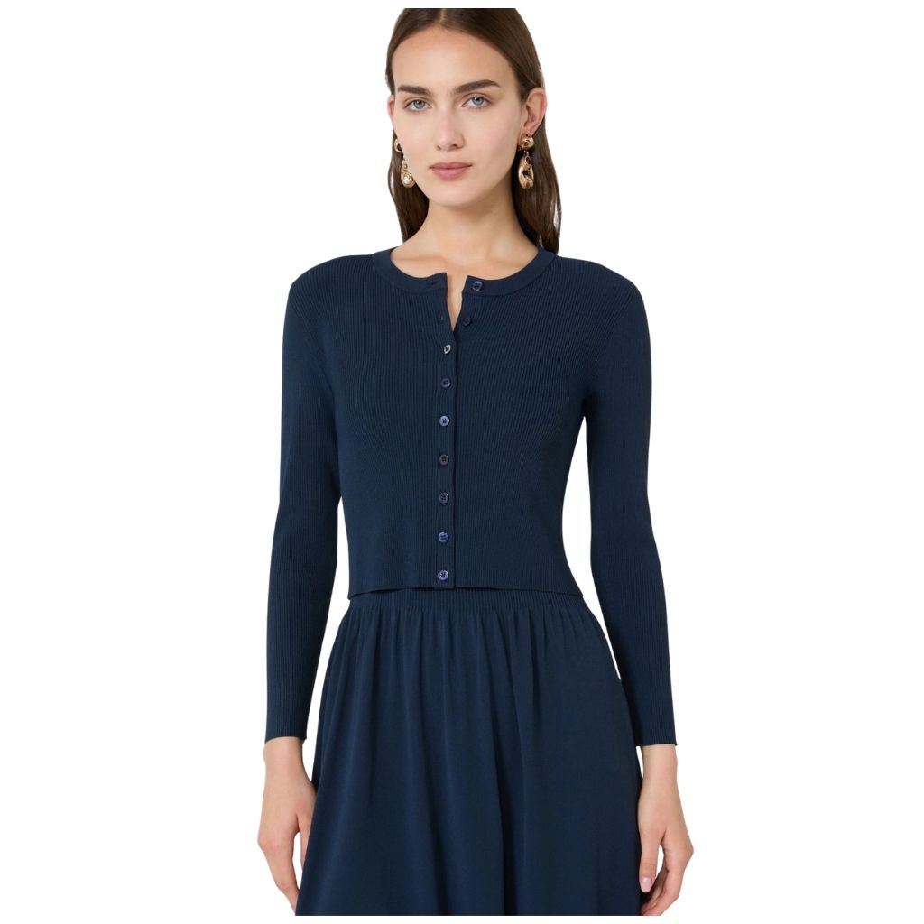 Tennis Fine Rib Knit Viscose Womens Cardigan 2625346011600
