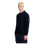 Merino Wool Cable Knit Mens Kntted Polo KNT91