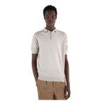 Extra Fine Merino Wool Textured Mens Polo Shirt