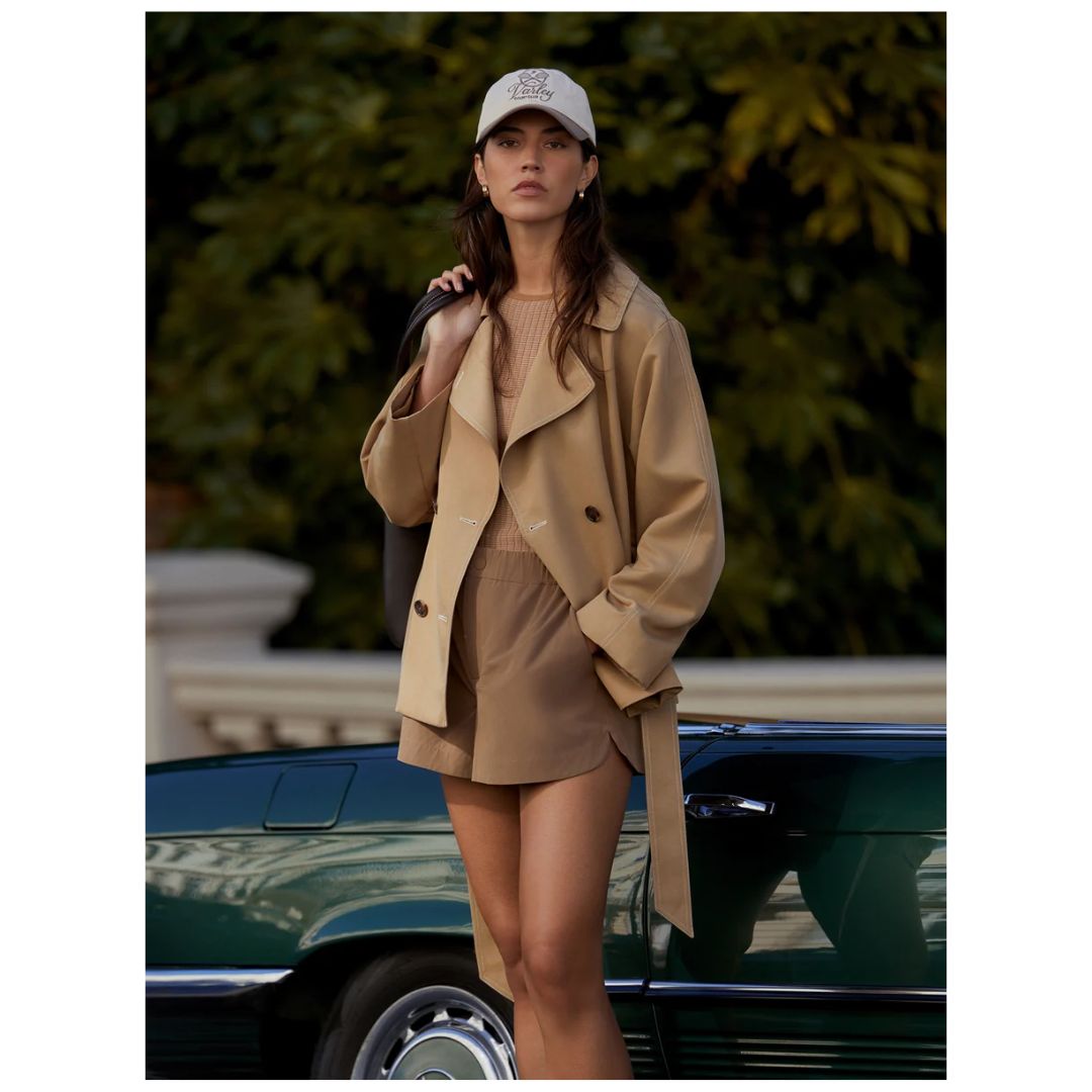 Maddox Womens Short Trench Coat VAR03329