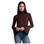 Supersoft fluted Roll Neck Womens Top