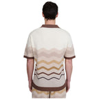 Gradient Strip Knitted Mens Shirt KNT75
