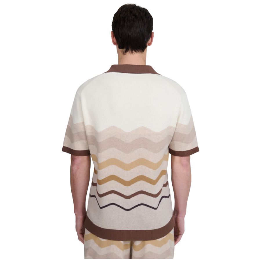 Gradient Strip Knitted Mens Shirt KNT75