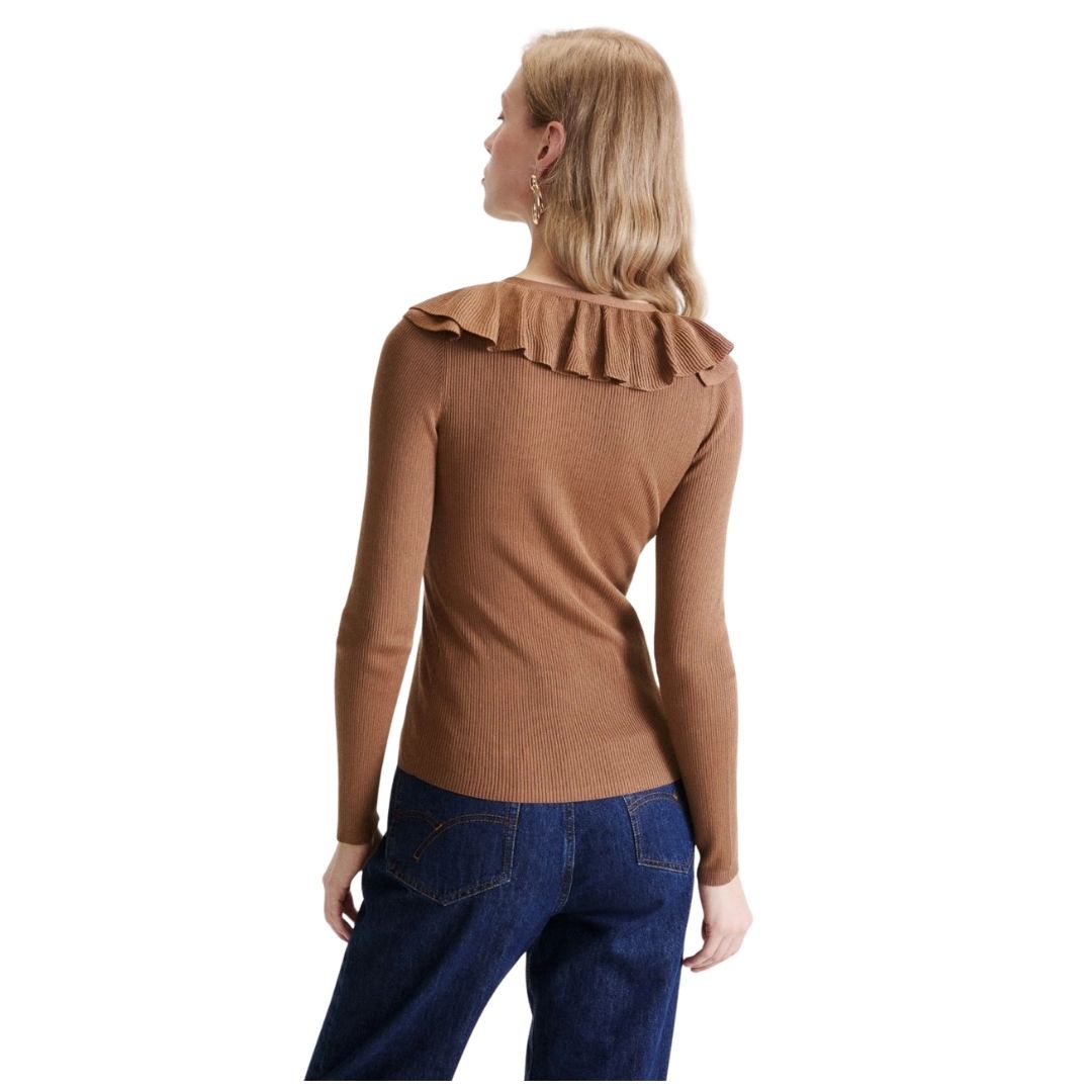 Operoso Fitted Flounce Detail Womens Jumper 2623366044200