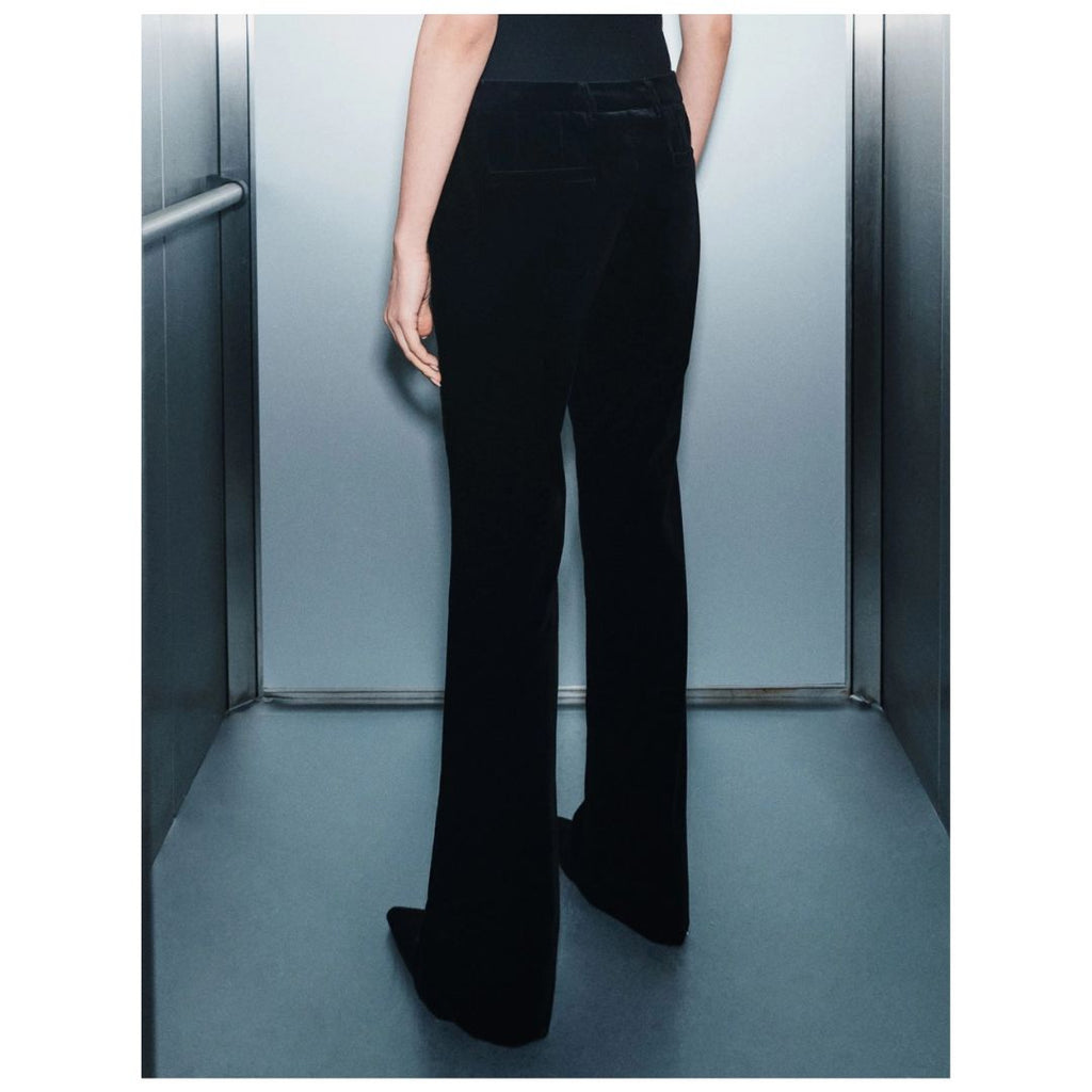 Ricamo Velvet Womens Slim Trousers 2623136024200