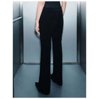 Ricamo Velvet Womens Slim Trousers 2623136024200