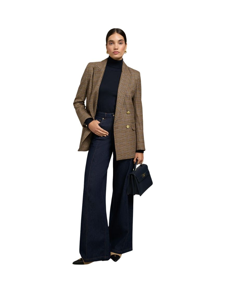 Buttoned Knit Roll Neck