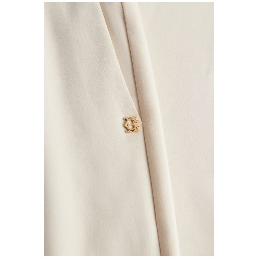 Pleated Womens Wide Leg Trouser