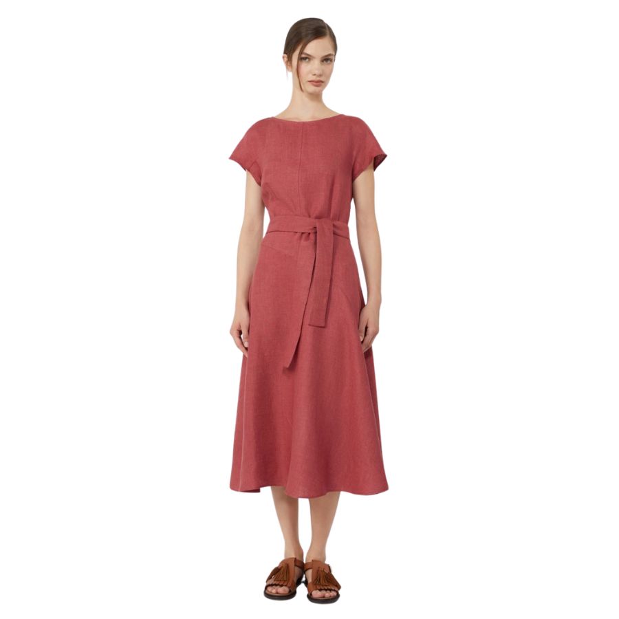 Esordio Linen Canvas Womens Midi Dress 2615221052600