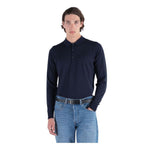 Cotswold Extra Fine Merino Wool Mens Long Sleeve Polo Shirt