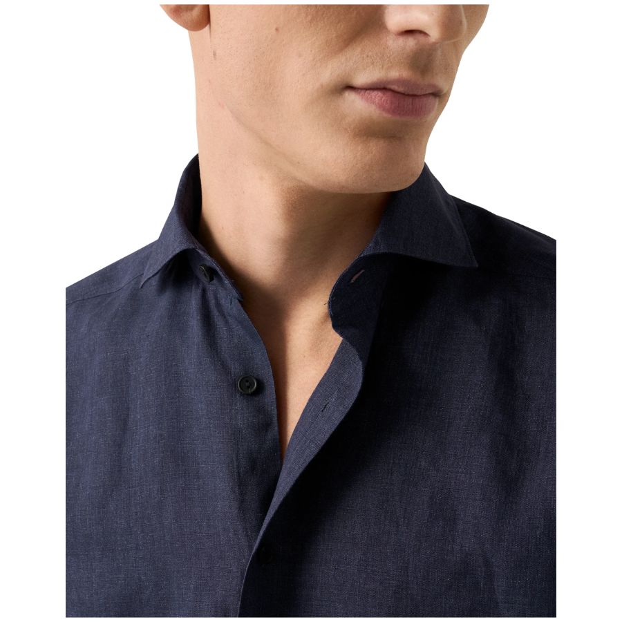Solid Linen Mens Long Sleeve Shirt 100014879