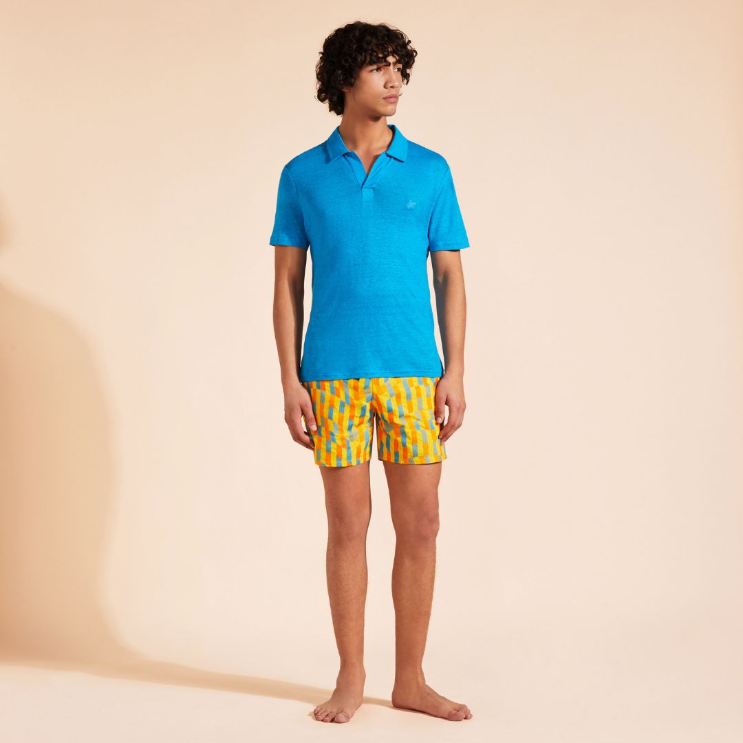 Pyramid Linen Jersey Solid Mens Polo Shirt PYRE9O00