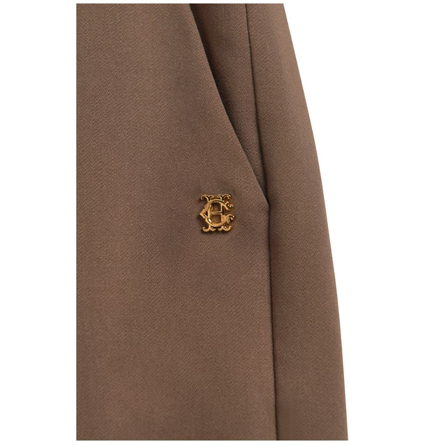 Pleated Womens Wide Leg Trouser