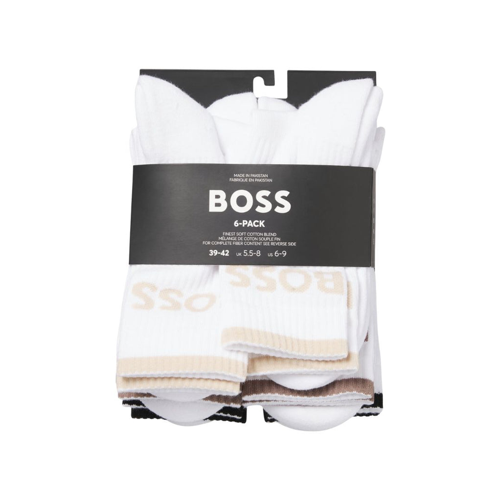 6 Pack Ribbed Short Socks 50510168