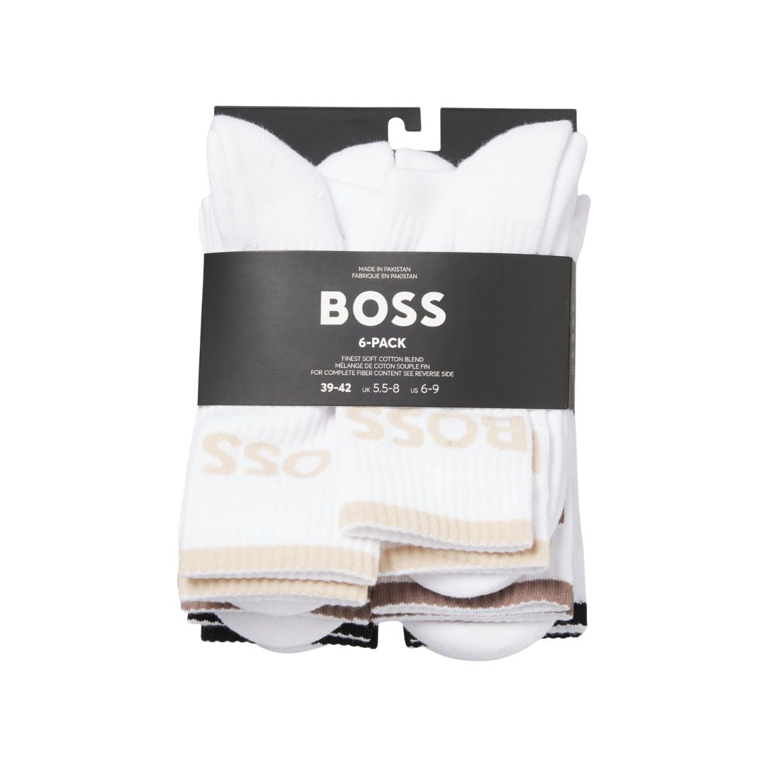 6 Pack Ribbed Short Socks 50510168