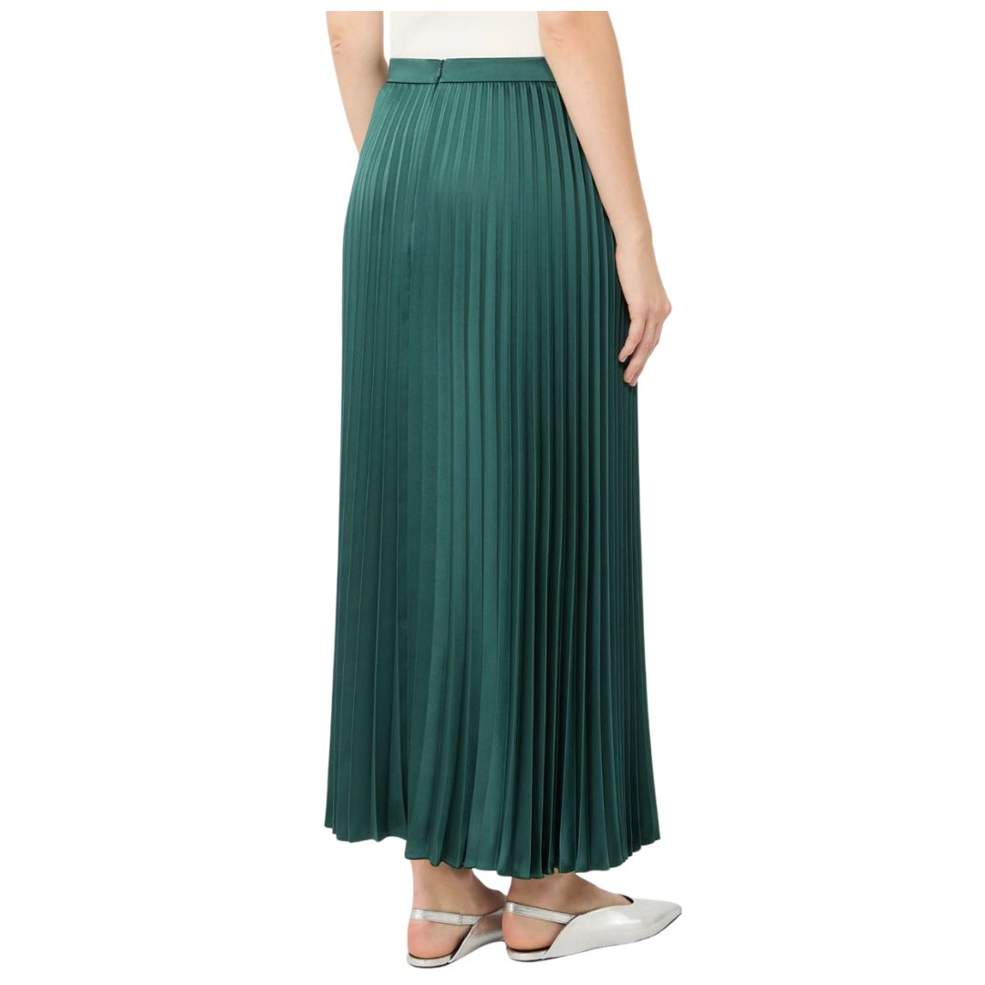 Nicchia Pleated Womens Satin Skirt 2625106031600