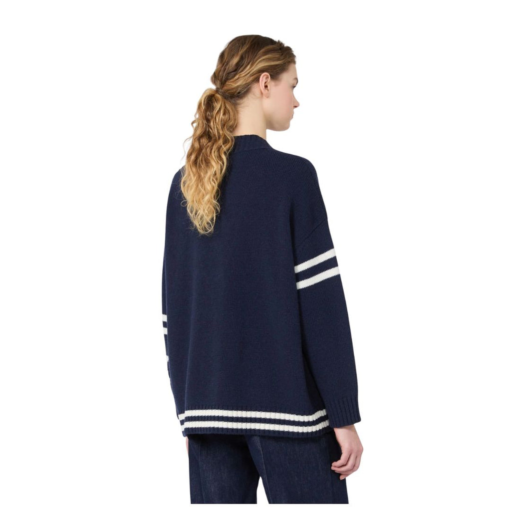 Belgio Jacquard Wool Womens Cardigan 2625346072600