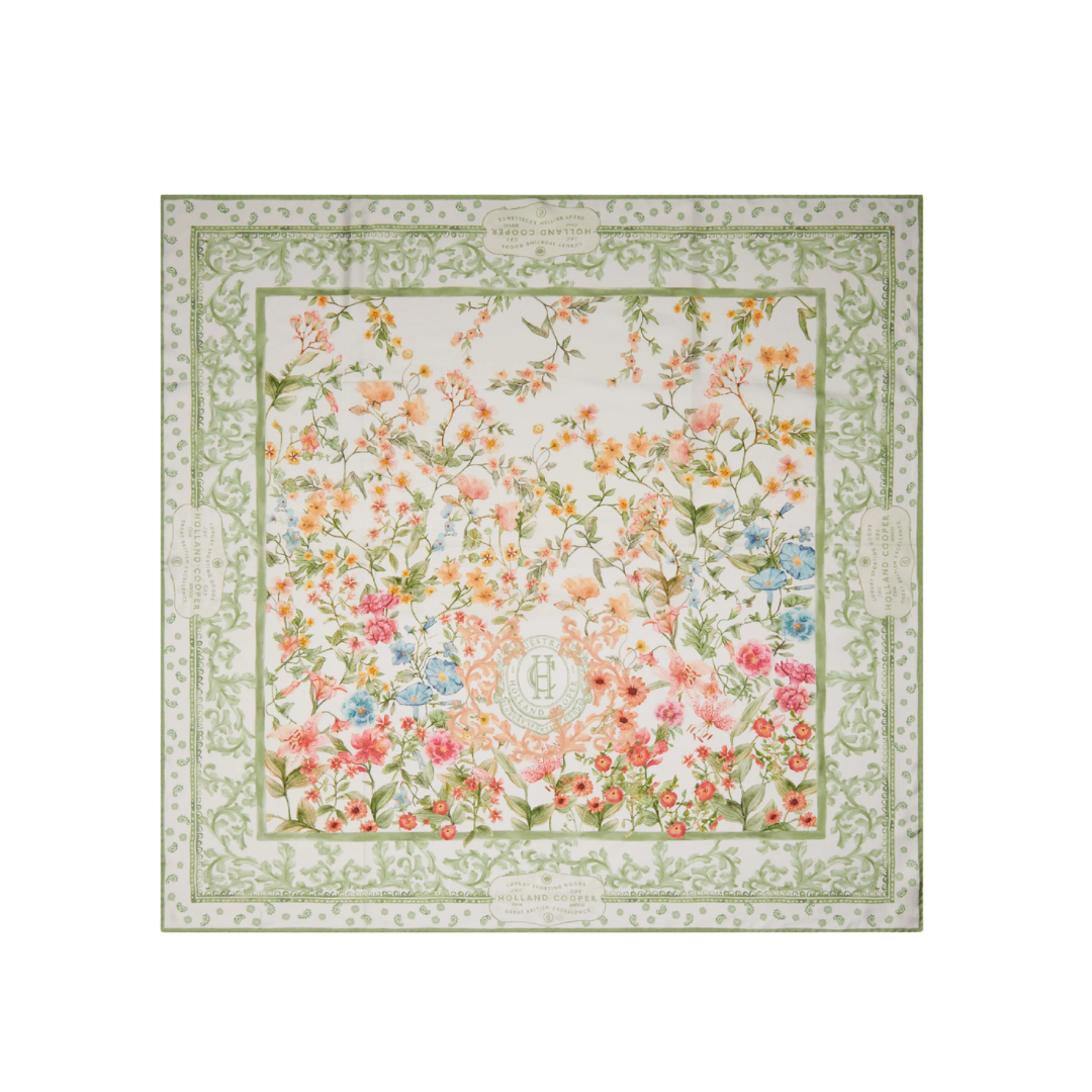 Heritage Garden Womens Silk Scarf