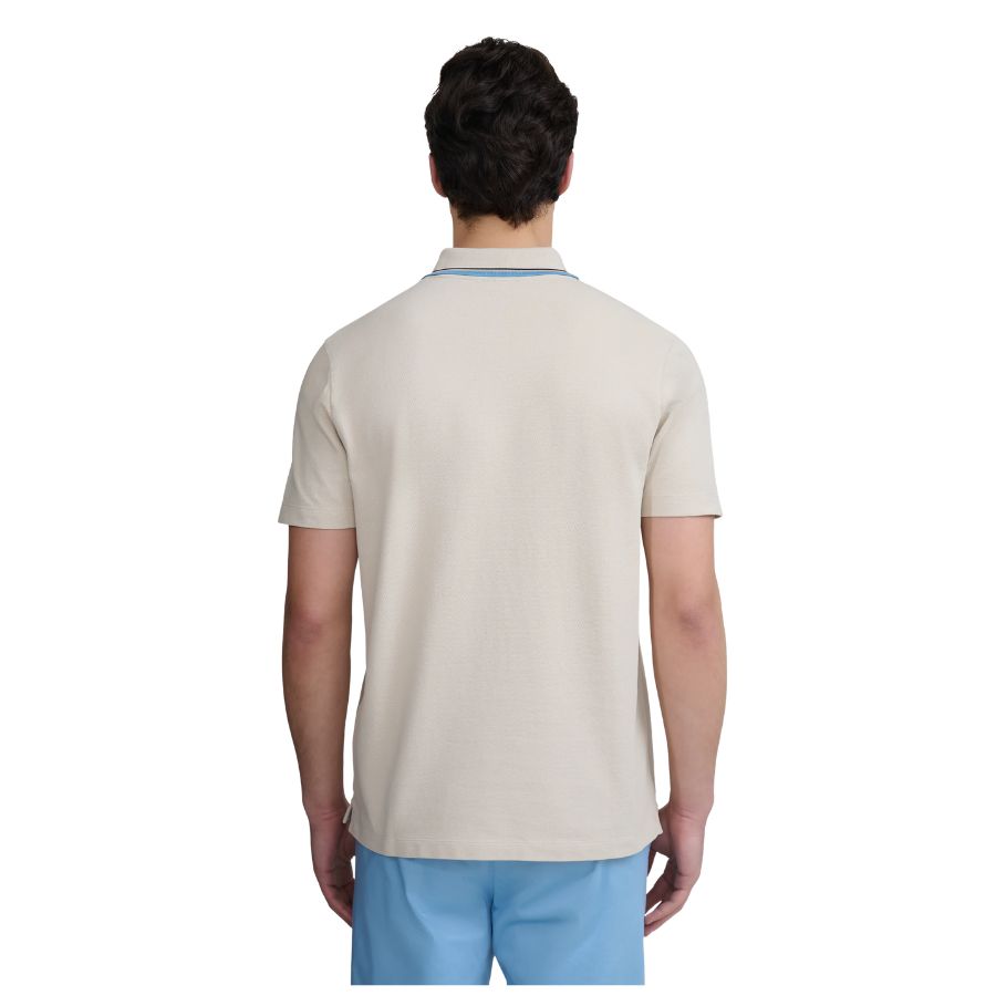 Stripe Tape Placket Mens Polo Shirt MBP80