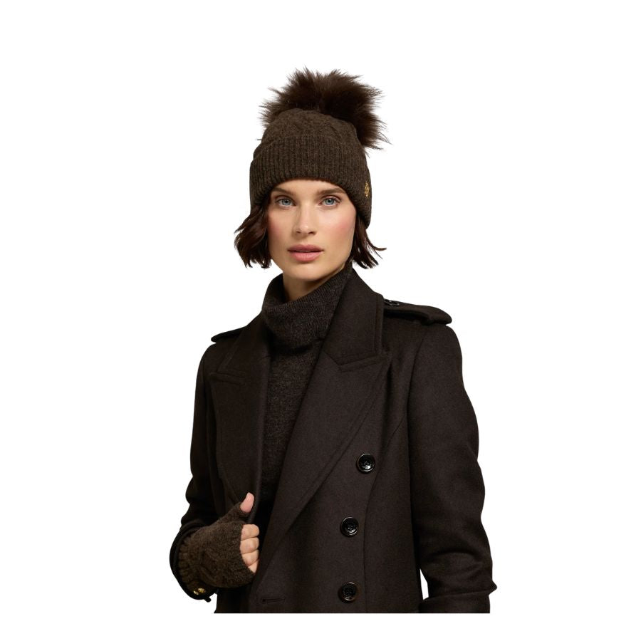 Sloane Cable Bobble Hat