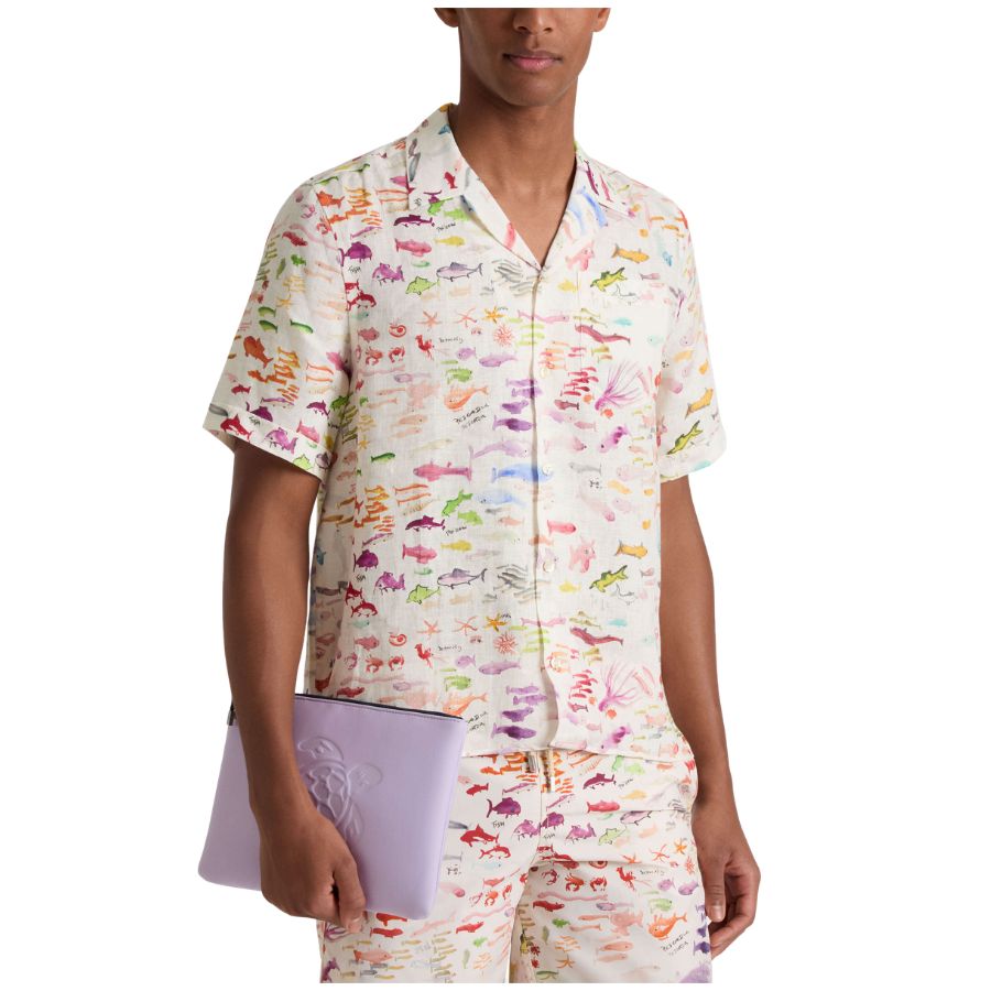 VBQ X Fabrice Hyber Charlie Mens Linen Shirt HAREU228