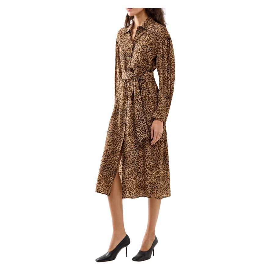 Dolman Silk Patterned Womens Midi Dress 2615221061600