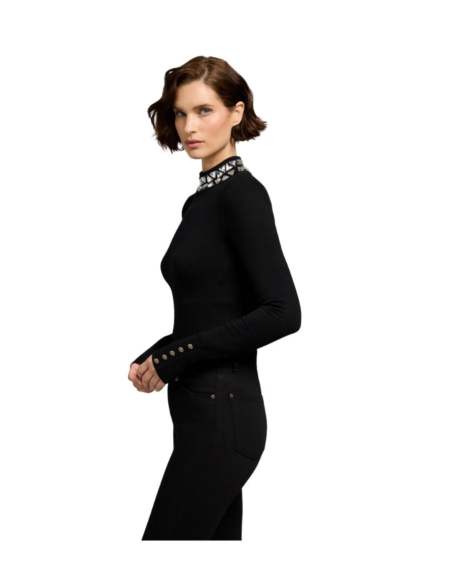 Crystal High Neck Knit