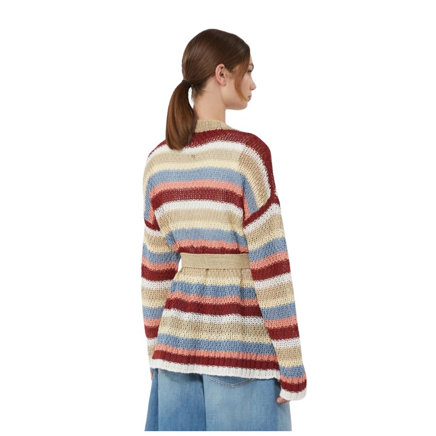 Bonito Linen Yarn Womens Belted Cardigan 2615341032600