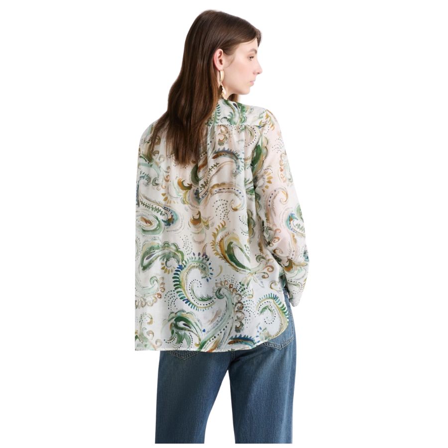 Disco Paisley Silk Blend Womens Shirt 261311132200