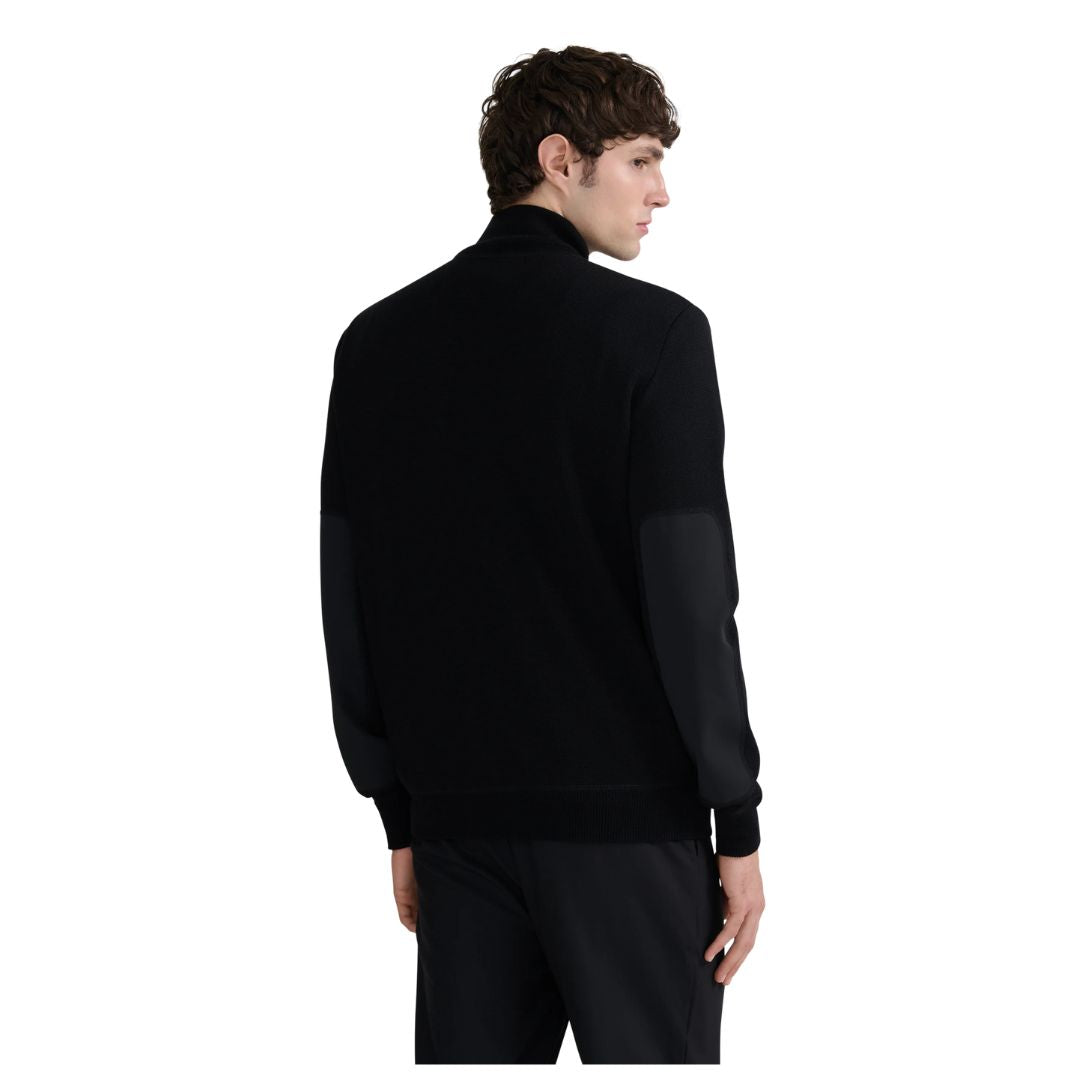Technical Panelled Knit Zip Mens Jacket KNT96