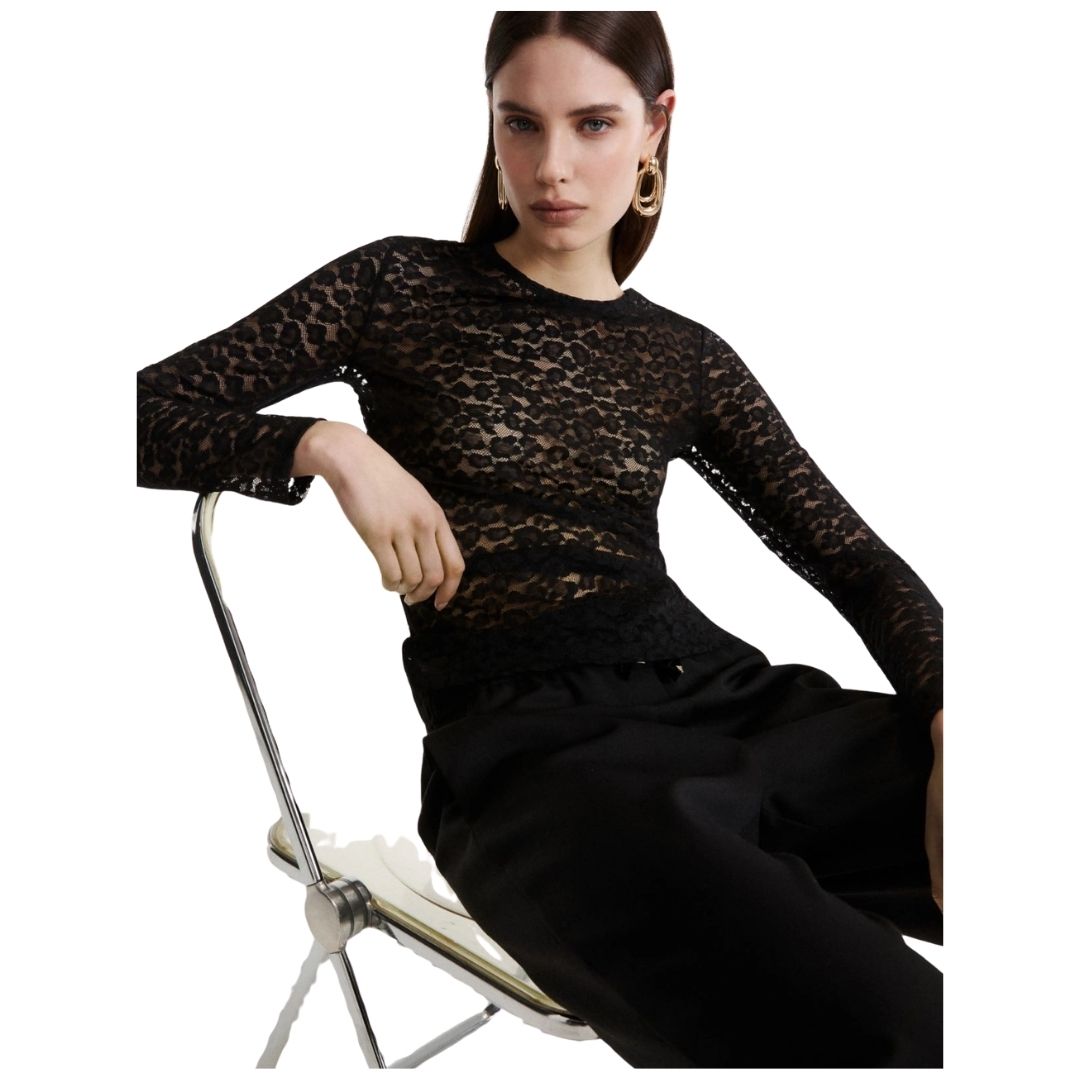 Autore Womens Long Sleeved Lace Top 2623976024200