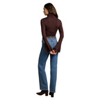 Supersoft fluted Roll Neck Womens Top