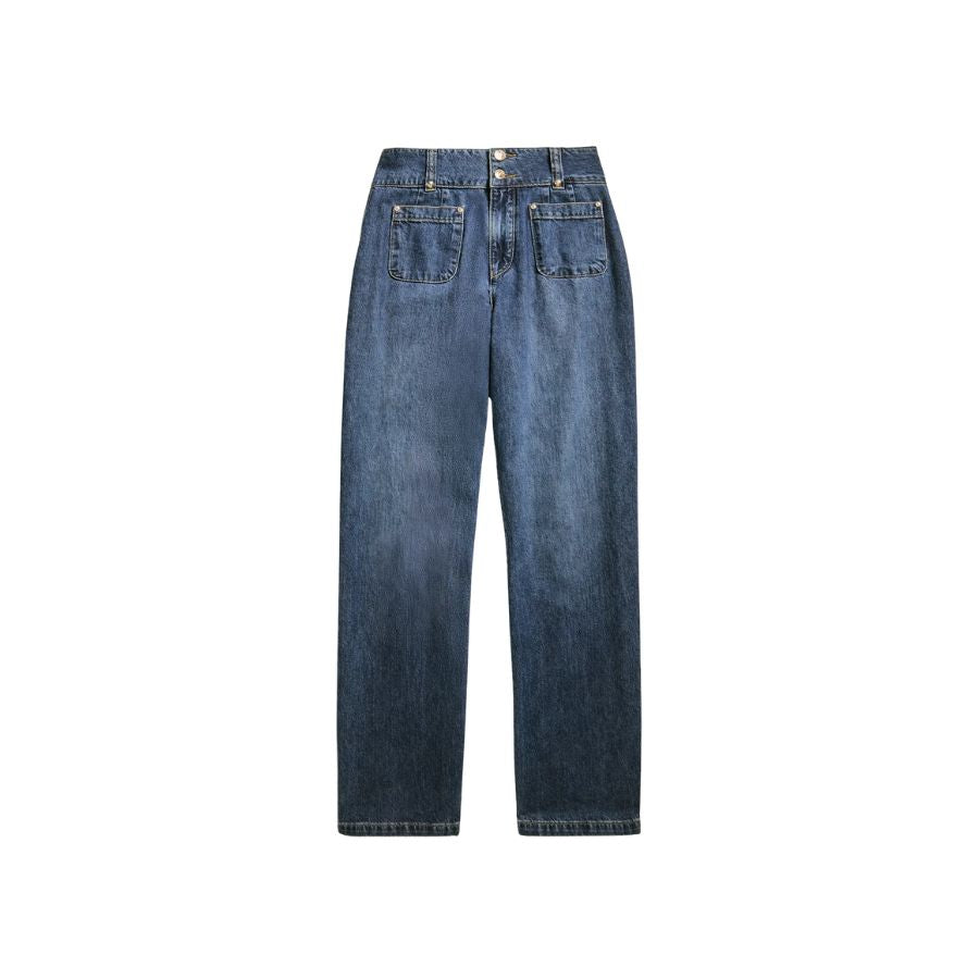Tiffany Womens Wide Leg Jean